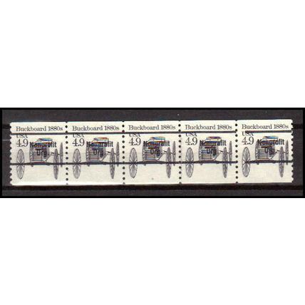 2124a 4.9c Buckboard Very Fine MNH Dry Gum PNC 2/5 Gap 1R AA0263