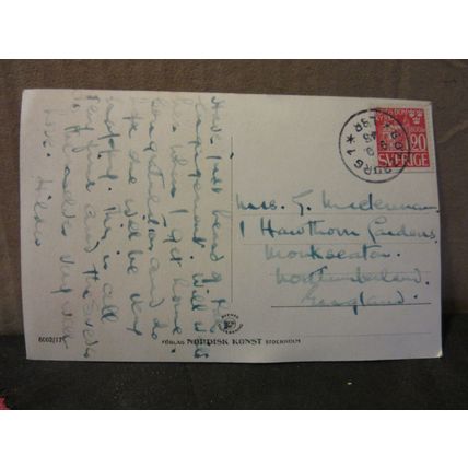 STADSHUSET, STOCKHOLM, SWEDEN used postcard RP 1948 postmark