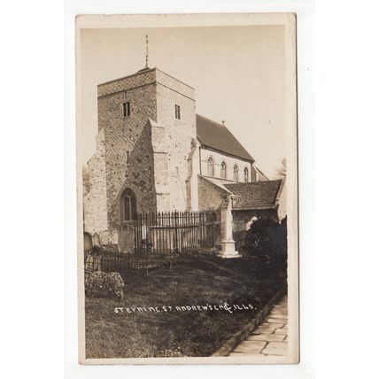 St Andrew's Church Steyning Postcard RP West Sussex 1245