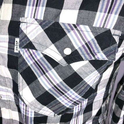 Levi Strauss & Co Casual Dress Shirt Med Black/Gray Striped