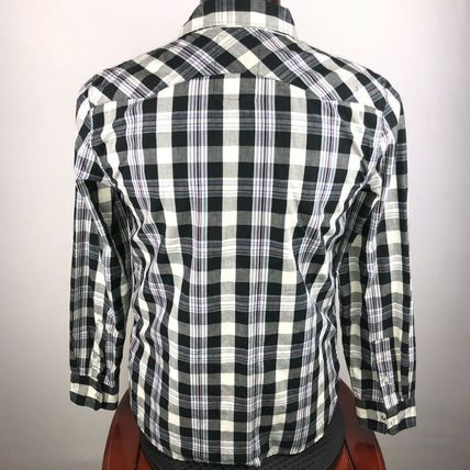 Levi Strauss & Co Casual Dress Shirt Med Black/Gray Striped