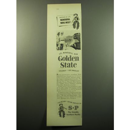 1950 Southern Pacific Railroad Advertisement - Another wonderful ways west!
