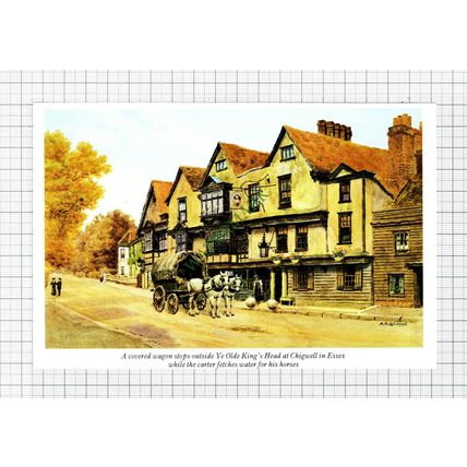Ye Olde King's Head Chigwell Essex - c.1990s Small Cutting / Print