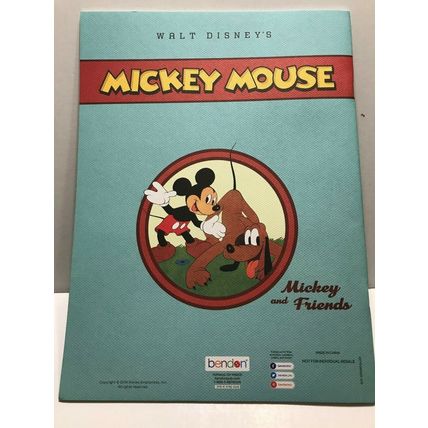 Authentic Vintage Collection Disney 12" x 9" Mickey & Friends Picture Linen Book