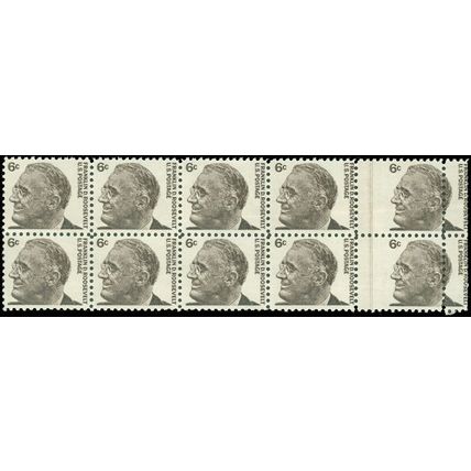1284 Var, Block With Gutter Space Between Stamps With PFC Cert - Stuart Katz