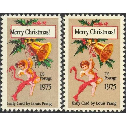1580, 10¢ XMAS STAMP WITH LARGE COLOR SHIFT ERROR