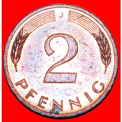RYE EARS (1967-2001): GERMANY ★ 2 PFENNIGS 1983J DIES 4+B!★LOW START★NO RESERVE
