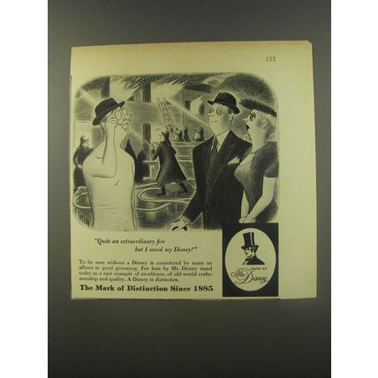 1956 Disney Hats Advertisement - Cartoon by Richard Taylor