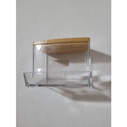 Cotton Swab Holder 7 OZ Qtip Cotton Buds Ball Dispenser Bathroom Container