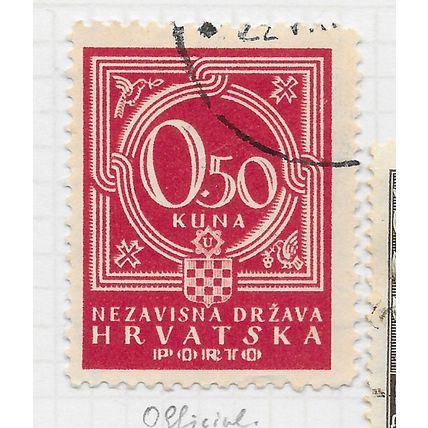 CROATIA 1941 POSTAGE DUE 50b USED