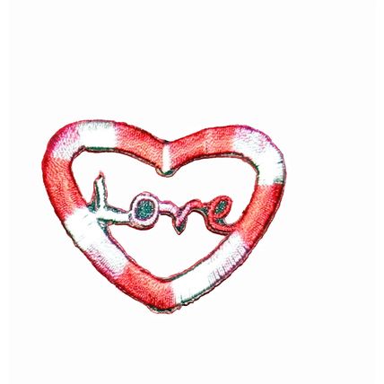 Love Iron on Embroidered Sew Patch Badge Patches Crafts 4.5cm x 3.8cm P148