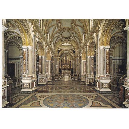 Abbazia Montecassino Basilica Italy Postcard unused VGC
