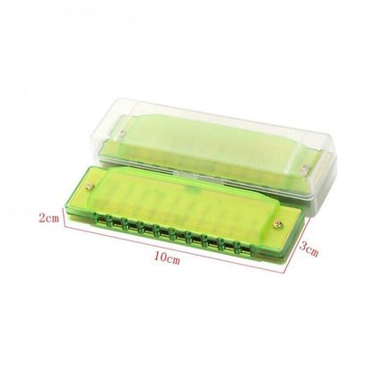 10 Hole 20 Tone Blues Harmonica Colorful ABS Resin Mouth Organ Children's Toy