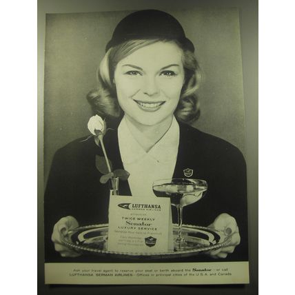 1959 Lufthansa Airlines Ad - Ask your travel agent to reserve your seat