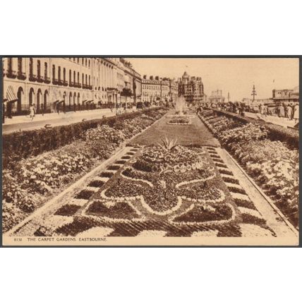 The Carpet Gardens, Eastbourne, Sussex, 1960 - Shoesmith & Etheridge Postcard