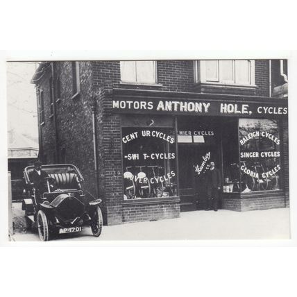 Hole's Motors & Cycle Shop Burgess Hill Reproduction Postcard West Sussex