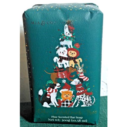 Oh Christmas Tree Pine Scented Plant Based Bar Soap 10.58 Oz With Gift Bag!