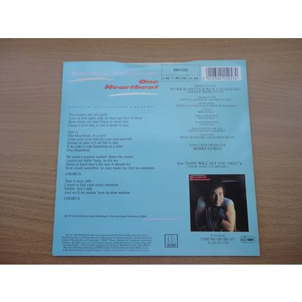 Smokey Robinson 1987 7" Vinyl Single One Heartbeat b/w Love Will Set You Free