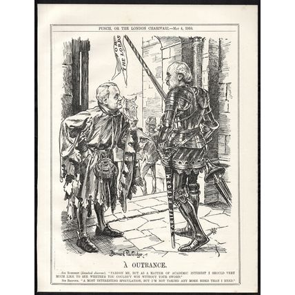 A OUTRANCE 1910 John Bernard Partridge - Tariff Reform PUNCH CARTOON PAGE
