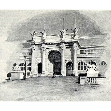 WEST ENTRANCE, CHICAGO EXHIBITION 1893 Herbert Edward Butler PRINT