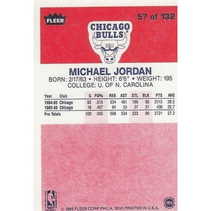 MICHAEL JORDAN ROOKIE 1986 AUTOGRAPHED CHICAGO BULLS HOF 6X WORLD CHAMPION GUARD