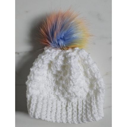 Hand Knitted White Chunky Wool Jacket & Hat to fit 18-24 months Approx BRAND NEW