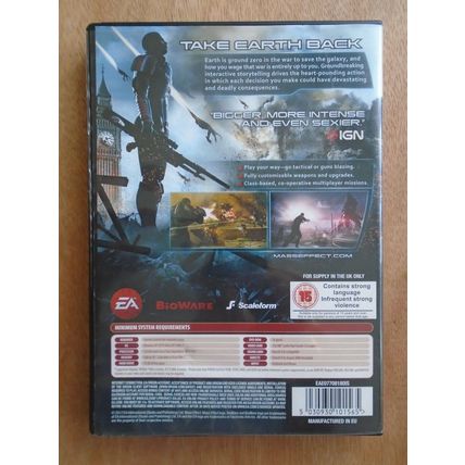 Mass Effect 3 PC DVD