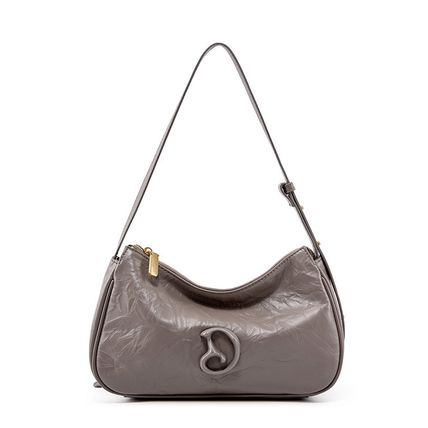 Genuine Leather Womens Handbags Ladies Purse Satchel Shoulder Bags Grey