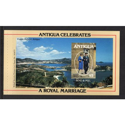 Antigua - 1981 - $5 Royal Wedding Booklet Pane, Mint Never Hinged