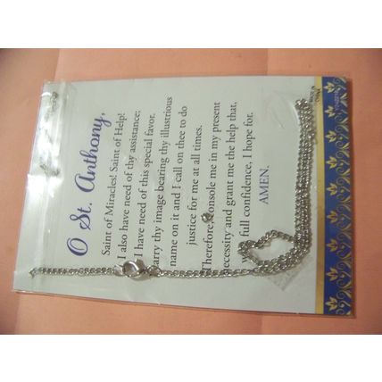 NEW!! St. Anthony of Padua Necklace Prayer Medal Franciscan Friars, FREE SH!!