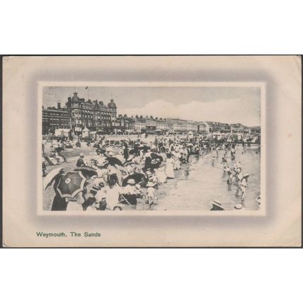 The Sands, Weymouth, Dorset, 1910 - Edward Hitch Postcard