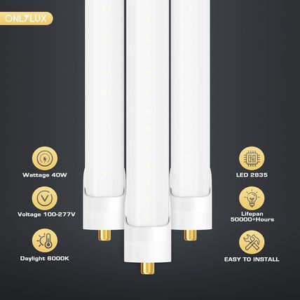 8 Foot Led Bulbs T8 T12 LED 8Ft Tube Light F96T8 F96T12 LED Bulb 96" FA8 Single