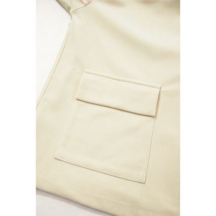 Parchment Contrast Leather Collar Textured Zip Up Jacket