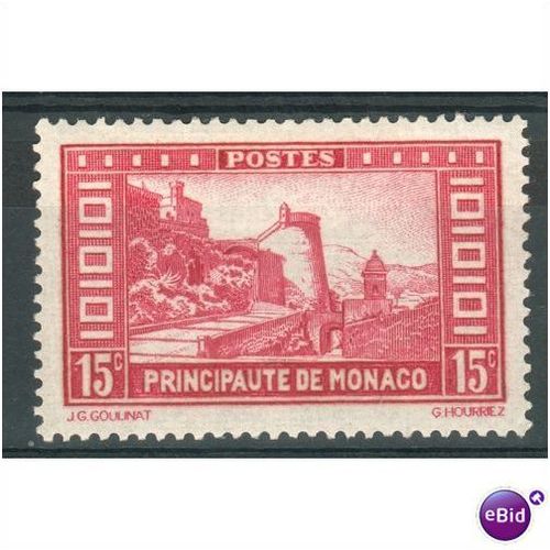 Monaco stamps 1933 - SG 122 - Palace Entrance 15c red MH