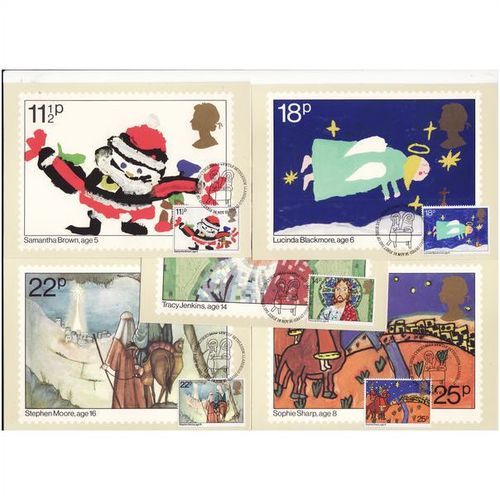 GREAT BRITAIN 1981 CHRISTMAS NO 56 PHQ CARDS SET 5 SPECIAL H/S FDI