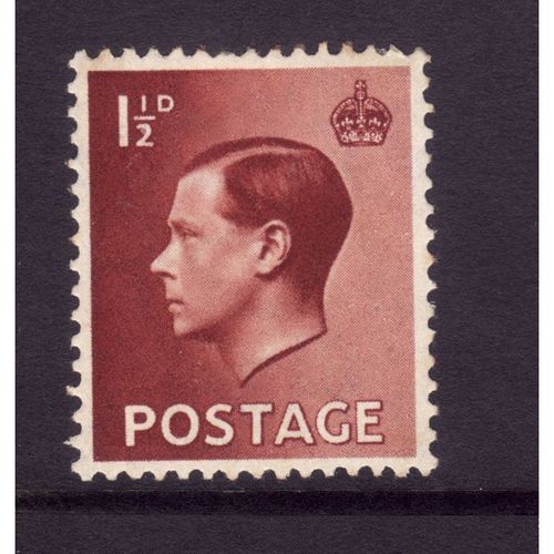 GREAT BRITAIN 1936 EDWARD VIII SG459i 1 1/2d RED BROWN M / MINT#