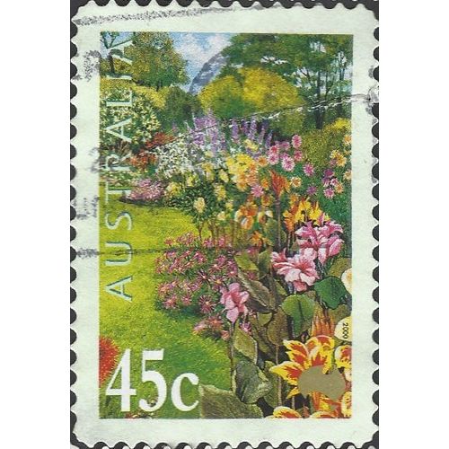 AUSTRALIA, FLOWER, Gardens, Canna s/a, green 2000, 45c, #3