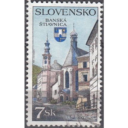 Slovensko 1995 Michel 232 O Cote (2009) 0.40 € Vue de Banska Stiavnica