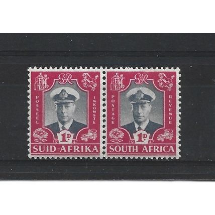 SouthAfrica.SG111 1d King George VI Pair.Mounted Mint.Aug25a
