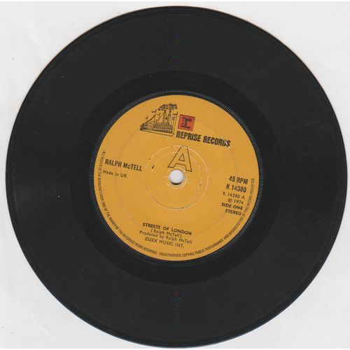 Streets of London 1974 Ralph McTell on Reprise label
