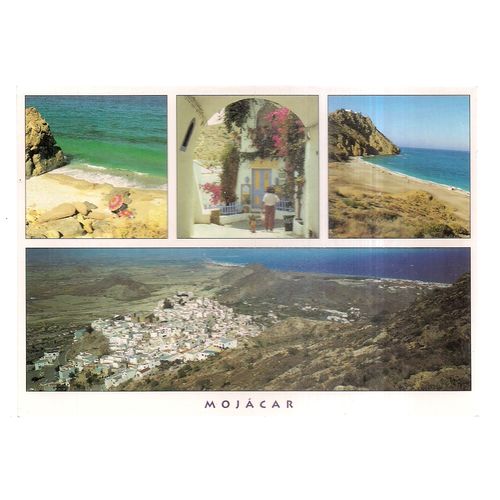 MOJACAR, SPAIN used postcard 1980 postmark =