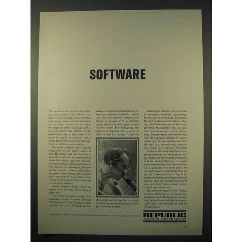 1963 Republic Aviation Corporation Ad - Software