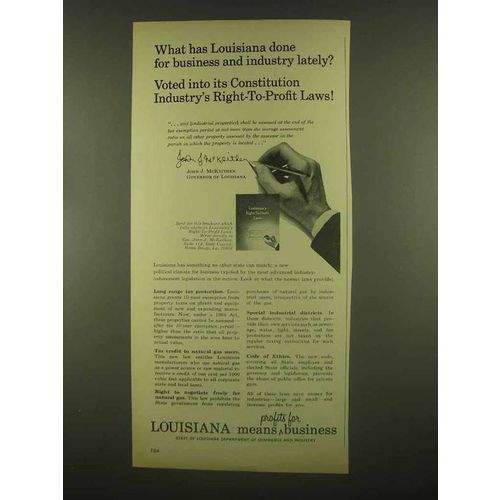 1965 Louisiana Development Ad - Business