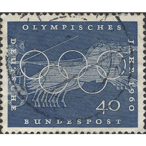 GERMANY, OLYMPICS, Chariot Race, Rome, blue 1960, 40pf, #2