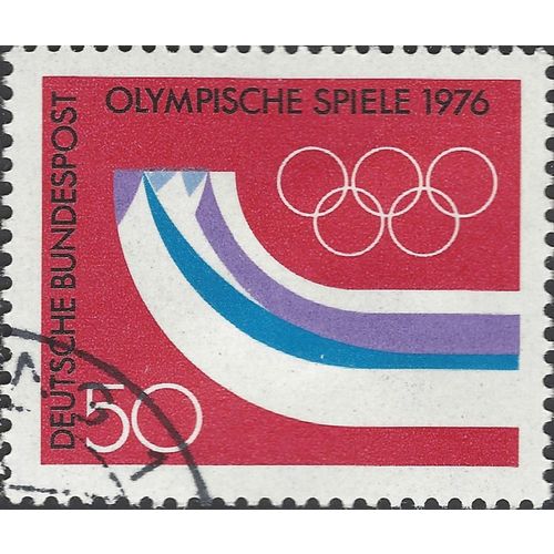 GERMANY, OLYMPICS, Innsbruck, Mountain Slope, red 1976, 50pf, #2