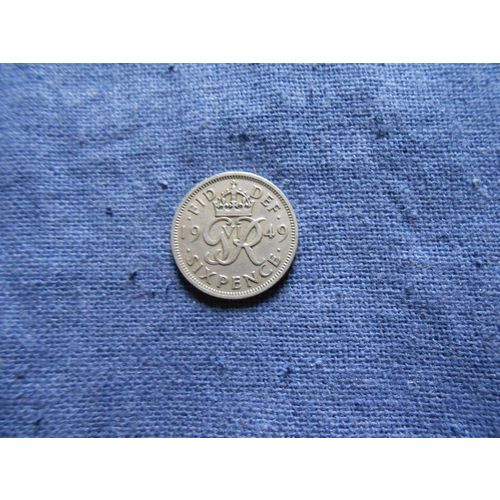 1949 BRITISH SIXPENCE COIN.