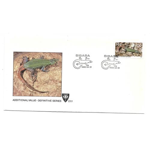 SthAfrica.Venda.SG129 14c Transvaal Flat Lizard.First Day Cover.Mar20