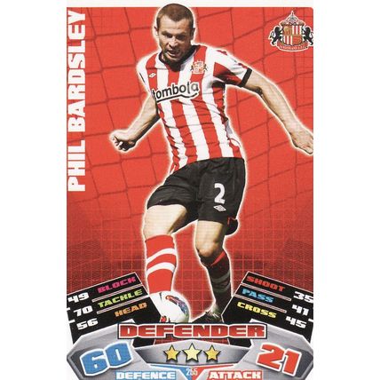 Match Attax 2011/2012 255 Phil Bardsley Sunderland