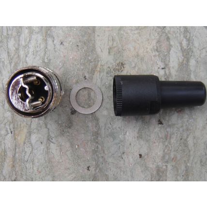 DIN Plug, Locking, 3 Pin, Metal Cased. NOS Professional Quality Big Amp or Mic ?