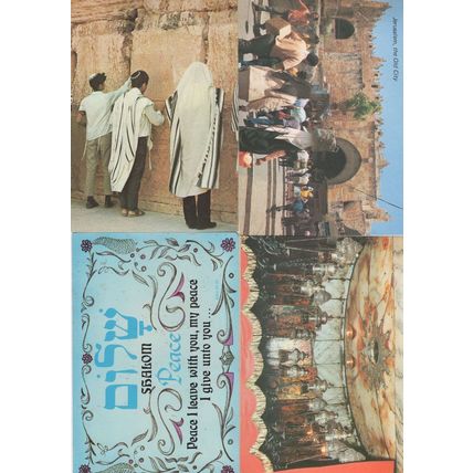 Jerusalem Shalom Peace Jewish Message 4x Isreal Postcard s